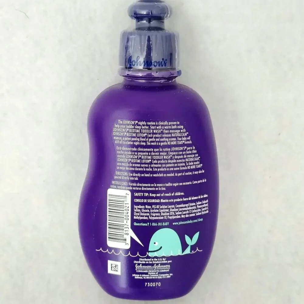 Johnson's Bedtime Toddler Wash 8.4 oz No More Tears Bath Naturalcalm Discontinue